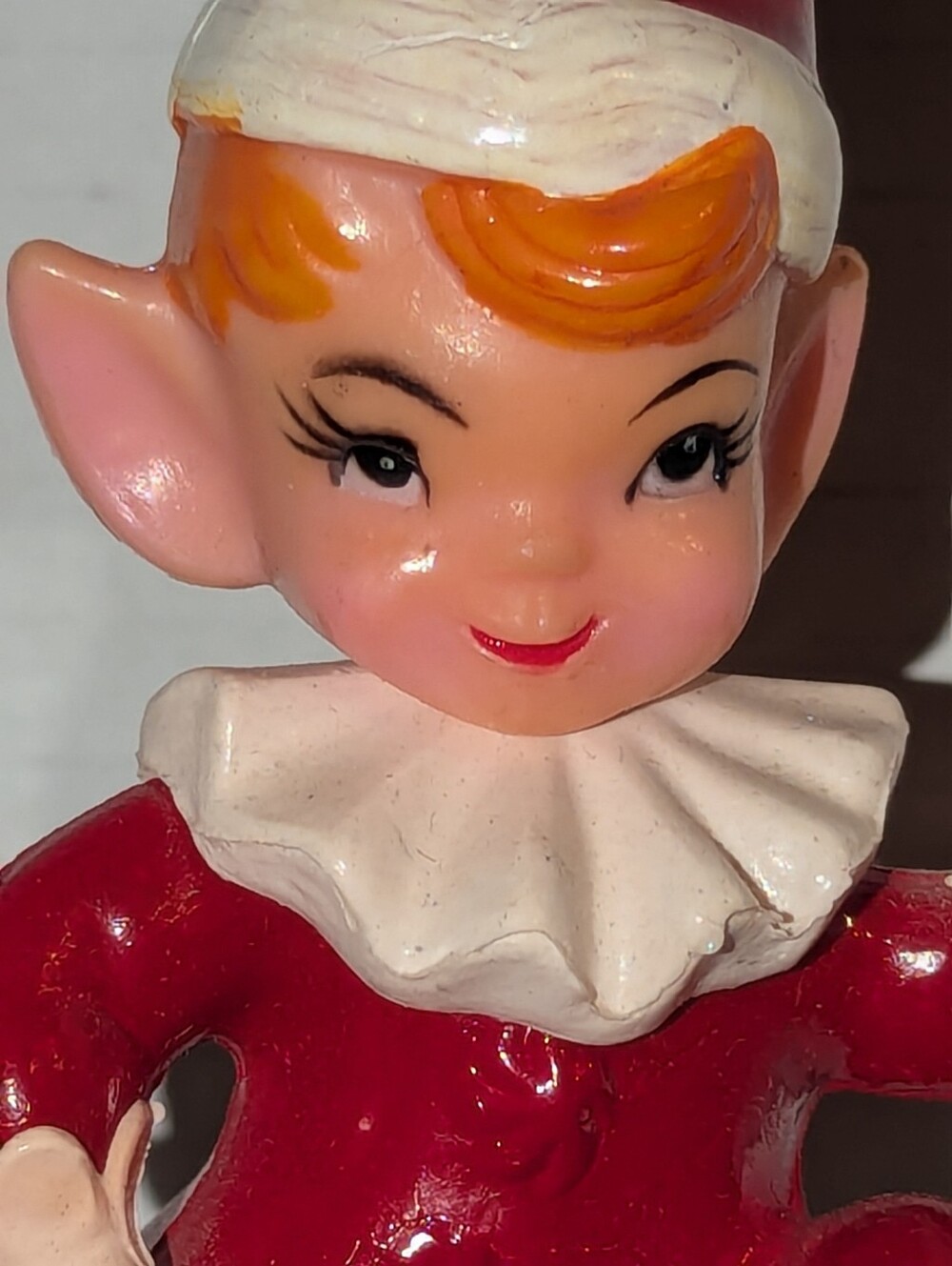 Vintage Mid Century Christmas Pixie Elf Figurine Whimsical - Picture 9 of 12